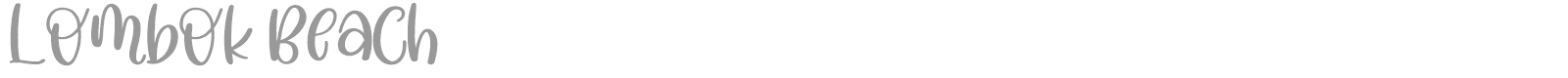 Lombok Beach font preview